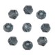 Faceted glass beads Bicone 4mm Grey blue